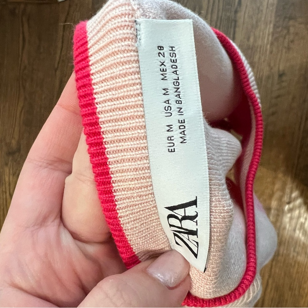 Zara Knit Cropped Pink Sweater Vest - Picture 7 of 7